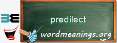 WordMeaning blackboard for predilect
